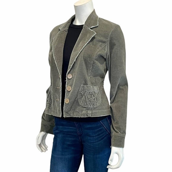 Tulle for Anthropologie Green Corduroy Blazer - Picture 5 of 10